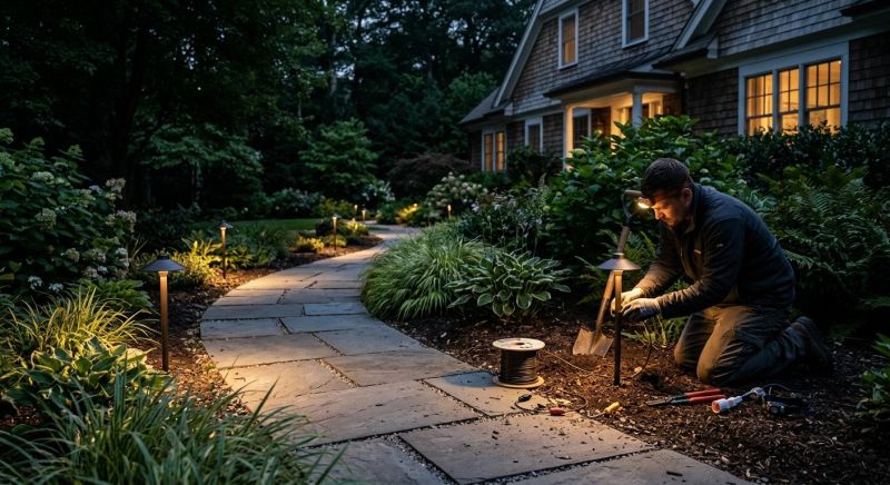 Fence Lighting Installation in Overland Park, KS