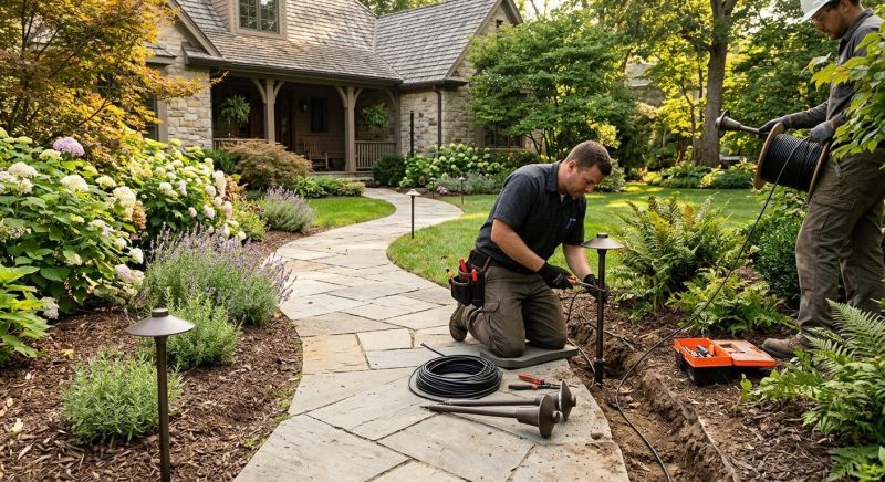 Pond Lighting Installation in Kansas City, KS